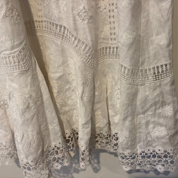 Polo Ralph Lauren White Eyelet Maxi Skirt, Sz 8 , 100%cotton - Picture 3 of 5